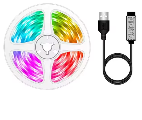 Luzes LED RGB 5050 Bluetooth 5V USB Com APP - 1-30M